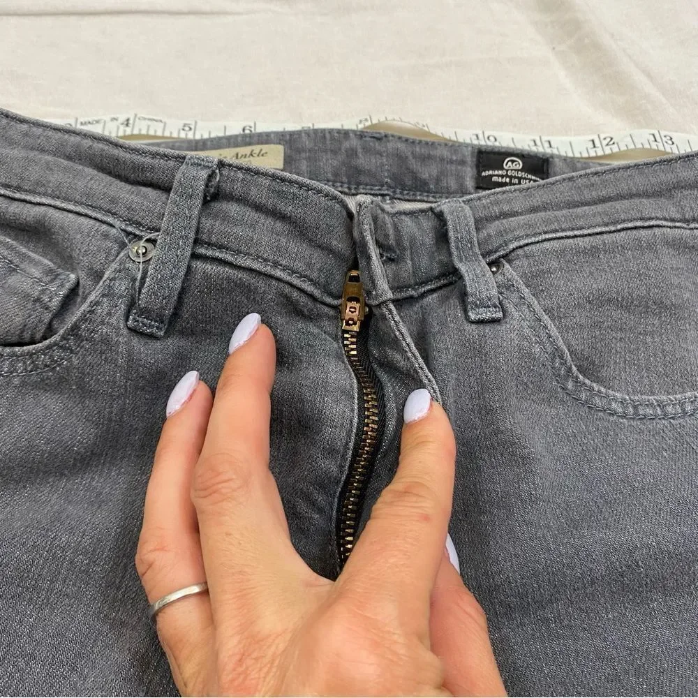 Adriano Goldschmied Grey the‎ Stevie Ankle Denim Skinny Jeans Size 27R